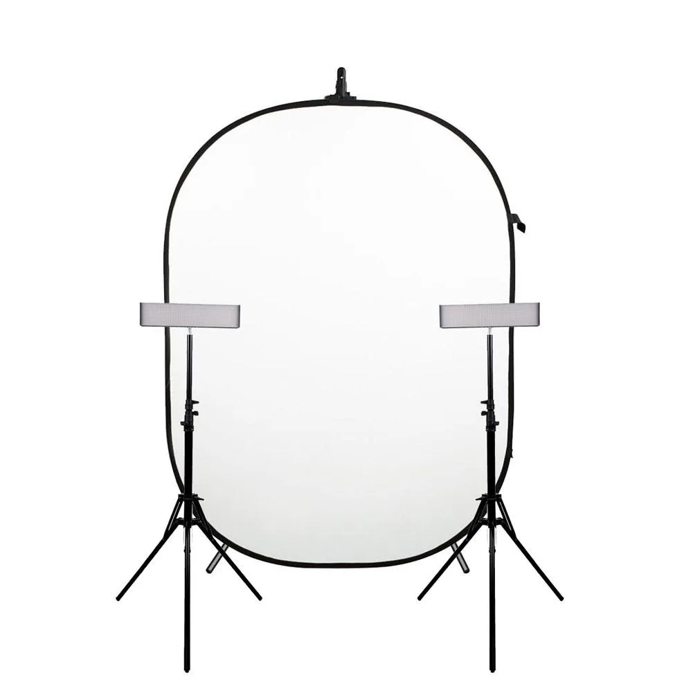 Complete YouTube 'Home Studio' LED Lighting & Pop Up Backdrop Kit