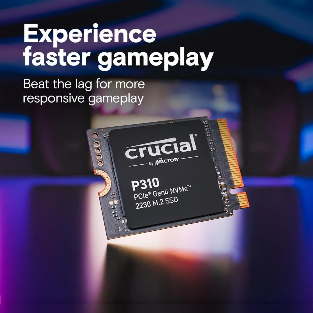 Crucial 1TB P310 CT1000P310SSD2 PCIe Gen4 NVMe 2230 M.2 SSD