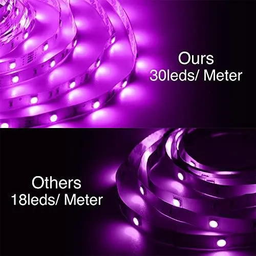 Daybetter IR Remote 5050 RGB Led Strip Lights (1 roll of 32.8ft)