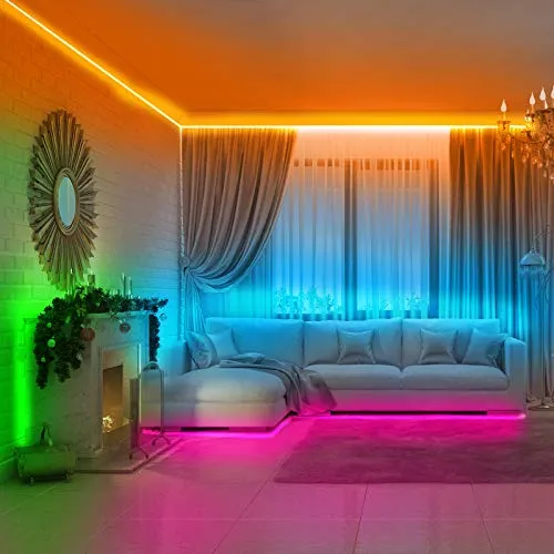 DAYBETTER Led Strip Lights, 65.6ft RGB Led Light Strips Kits with Remote, Color Changing Led Lights for Bedroom Room Tv Kitchen Desk Party