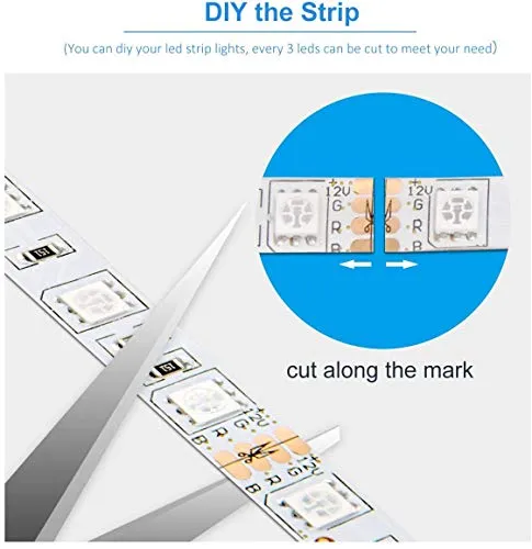 DAYBETTER Led Strip Lights, 65.6ft RGB Led Light Strips Kits with Remote, Color Changing Led Lights for Bedroom Room Tv Kitchen Desk Party