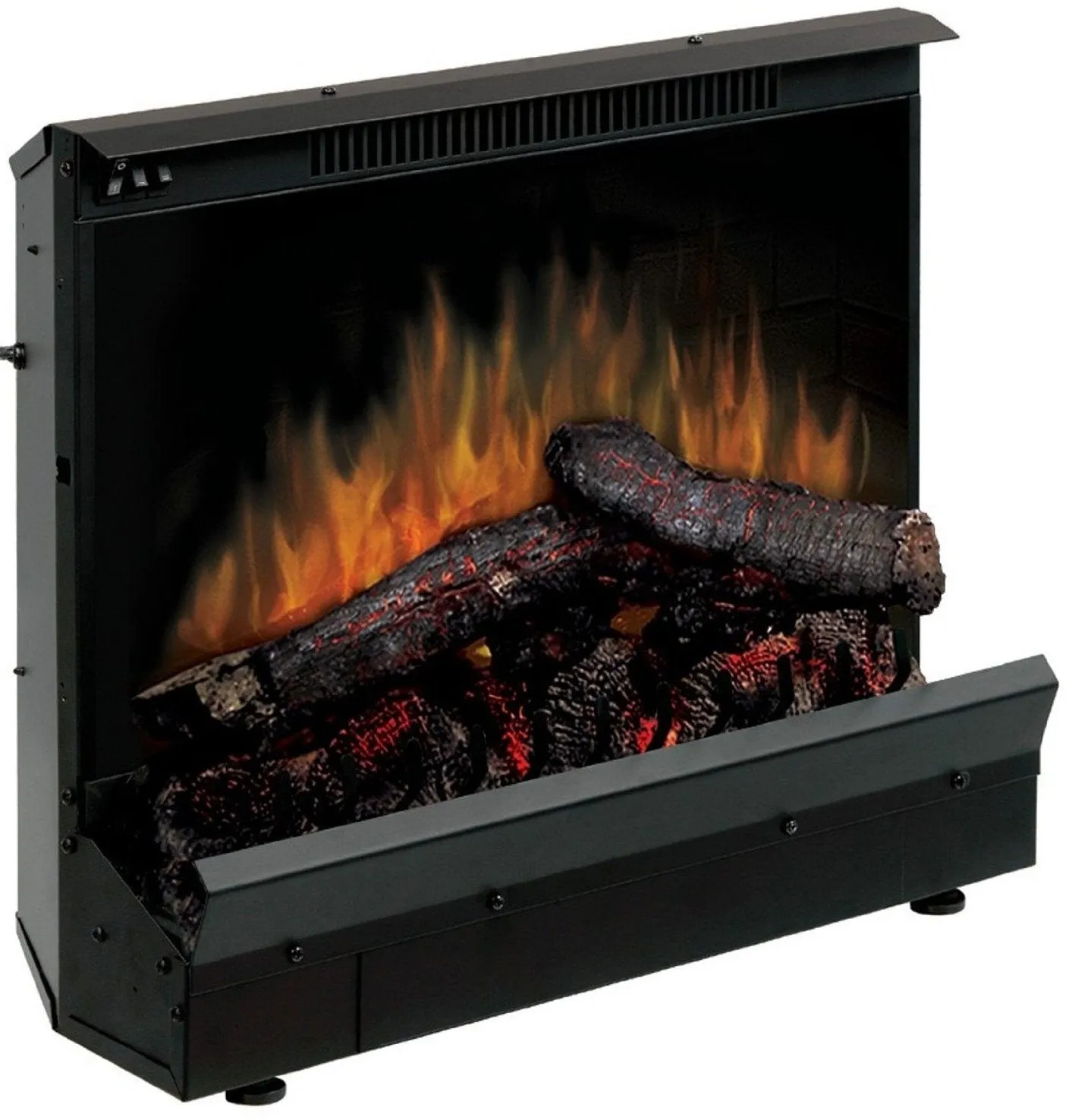 Dimplex DFI2310 Electric Fireplace Deluxe 23-Inch Insert, Black- POrtable Fireplaces- Installs Easily- Operates With or Without Heater for All-Season Enjoyment