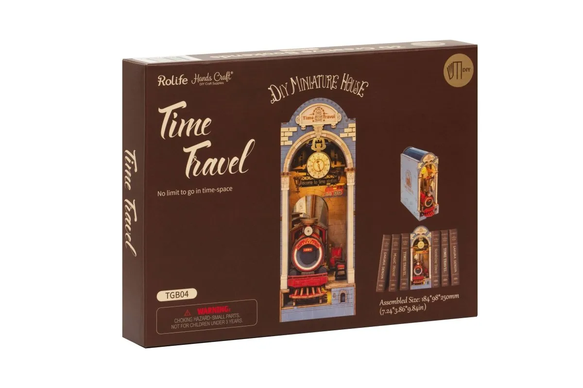 DIY Miniature House Book Nook Kit: Time Travel