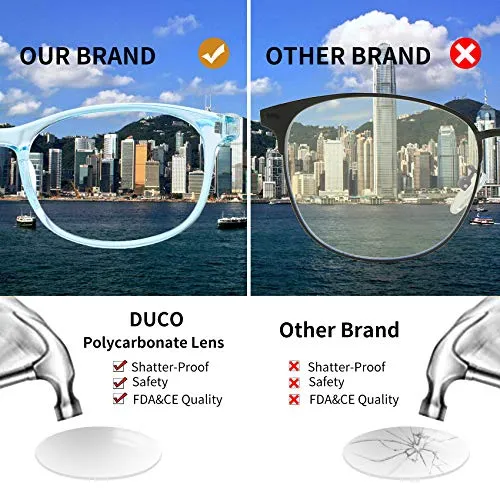 DUCO Blue Light Glasses Gaming Computer TV Phone for Kids Age 6-10 K023