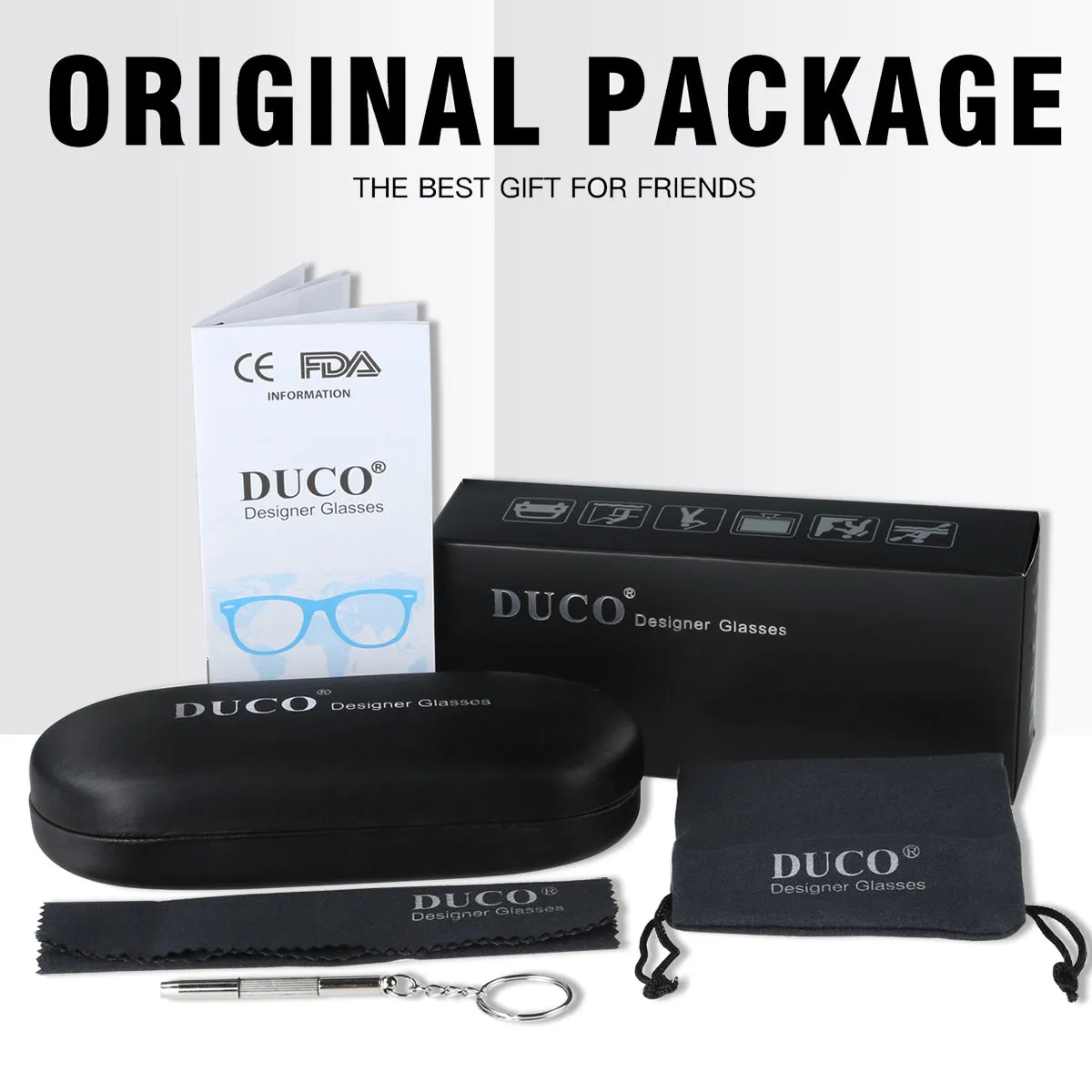 DUCO Superlight Blue Light Blocking Computer Reading and Gaming Eyewear Glasses,Anti Blue Light 100% UV Protection 305