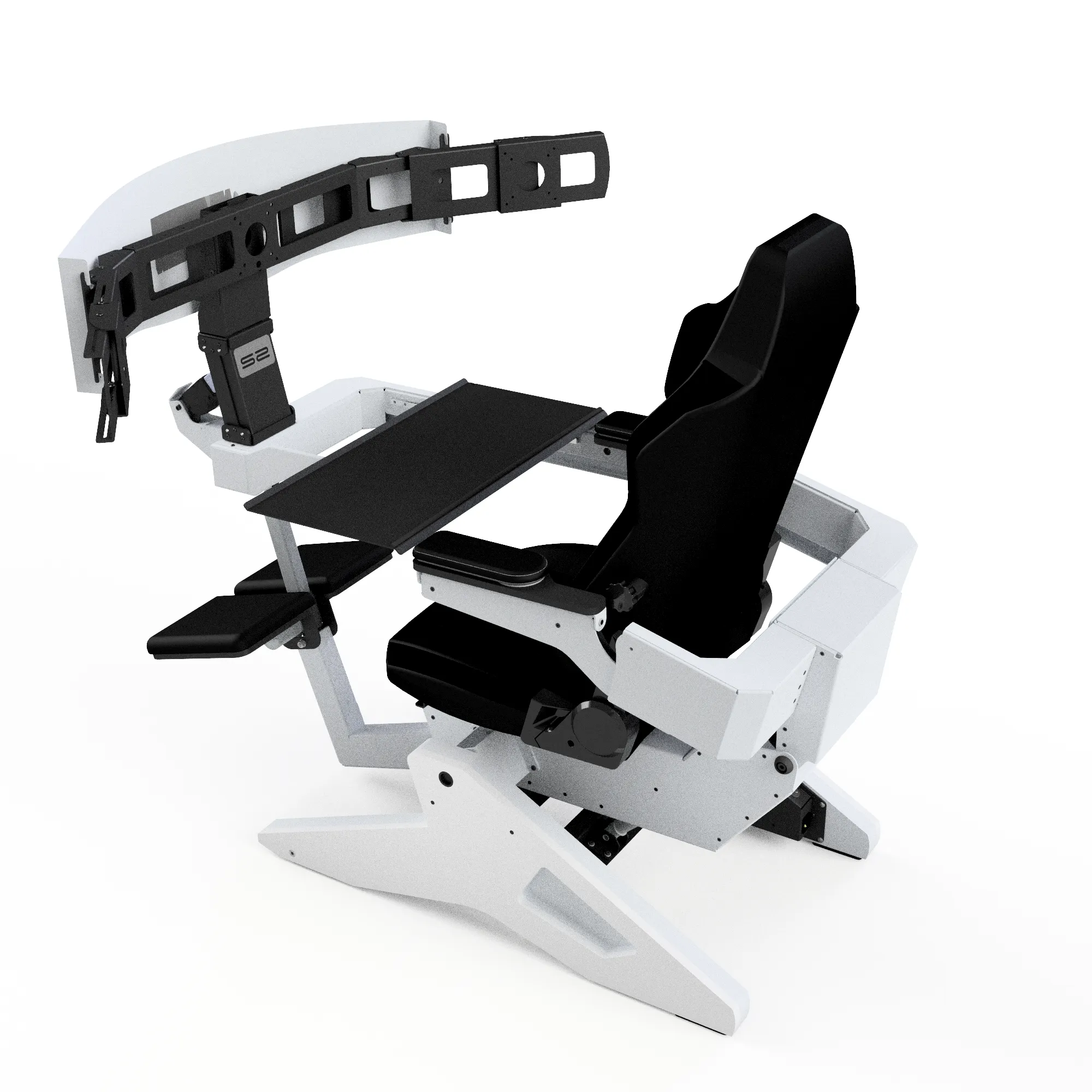 Emperor S2 - Alpine White - 3 monitors setup