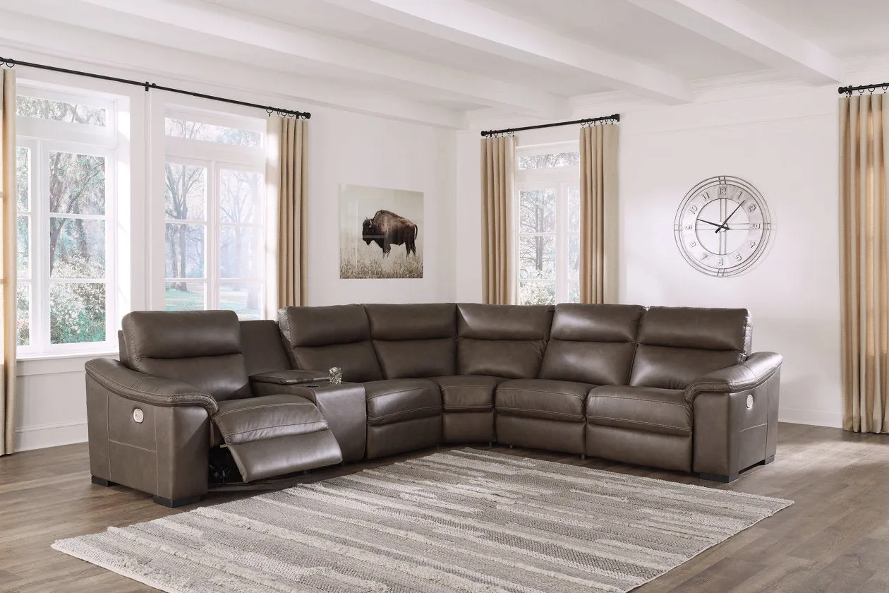[EXCLUSIVE] Salvatore Chocolate 6-Piece Power Reclining Sectional