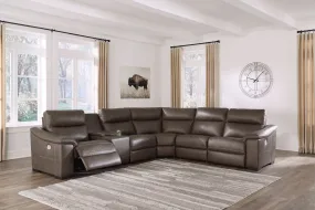 [EXCLUSIVE] Salvatore Chocolate 6-Piece Power Reclining Sectional