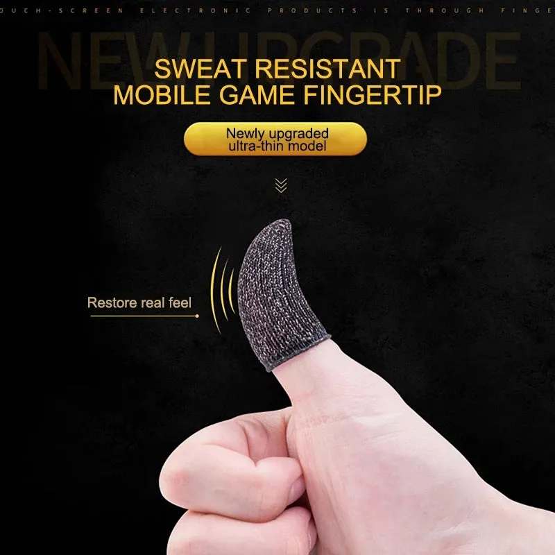 Finger Gaming Gloves For PUBG/MOBA/iPhone/Android/iOS Mobile Phone/Tablet Non-slip/Anti-sweat Breathable Finger Gloves (Pack of 2 Pairs)