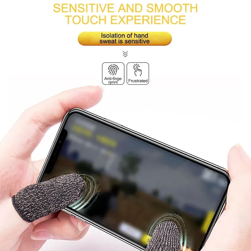 Finger Gaming Gloves For PUBG/MOBA/iPhone/Android/iOS Mobile Phone/Tablet Non-slip/Anti-sweat Breathable Finger Gloves (Pack of 2 Pairs)