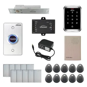 FPC-5448 One Door Access Control Electric Drop Bolt Lock 1,700lbs With VIS-3000 Outdoor Weather Proof Keypad/Reader Standalone With Mini Controller   Wiegand 26, No Software, EM Card, 1000 Users Kit