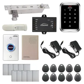 FPC-5461 One Door Access Control 2,600lbs Electric Drop Bolt   Fail Secure Key Cylinder   Outdoor Keypad / Reader Standalone With Mini Controller   Wiegand 26, No Software, EM Card, 1000 Users   PIR