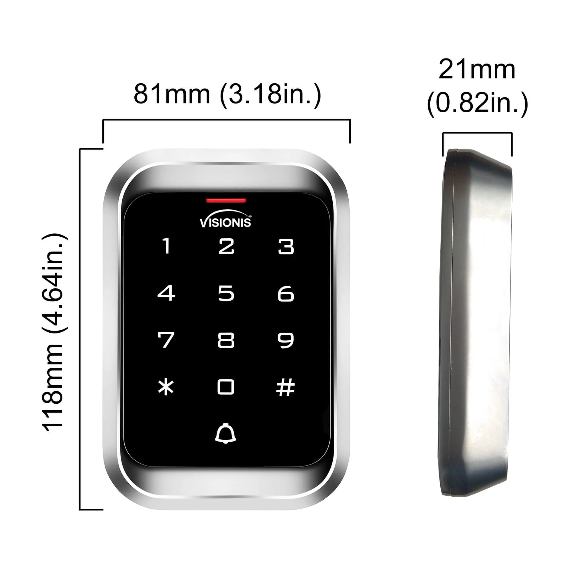 FPC-5461 One Door Access Control 2,600lbs Electric Drop Bolt   Fail Secure Key Cylinder   Outdoor Keypad / Reader Standalone With Mini Controller   Wiegand 26, No Software, EM Card, 1000 Users   PIR