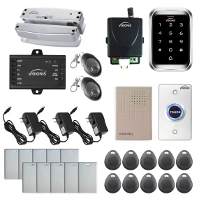 FPC-5474 One Door Access Control 1700lbs Electric Drop Bolt Fail Safe Glass Door And Glass Frame   Outdoor Keypad / Reader Standalone With Mini Controller   Wiegand 26, No Software, Wireless Receiver