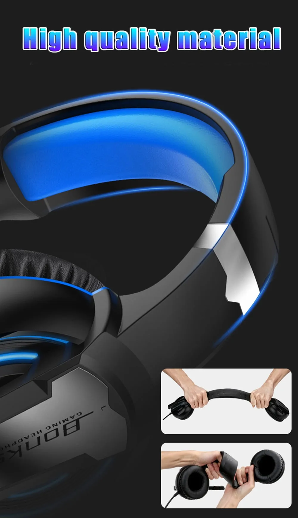 Gaming Headset with Base Stereo for PS4, Mobile Headset, XBox One, Nintendo Switch and PC