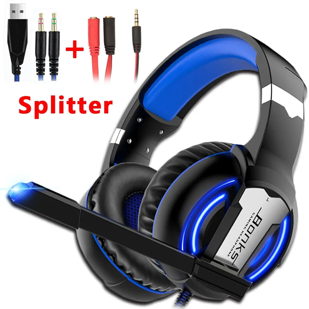 Gaming Headset with Base Stereo for PS4, Mobile Headset, XBox One, Nintendo Switch and PC