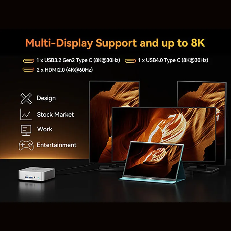 GEEKOM A8 Gaming Mini PC AMD Ryzen 7