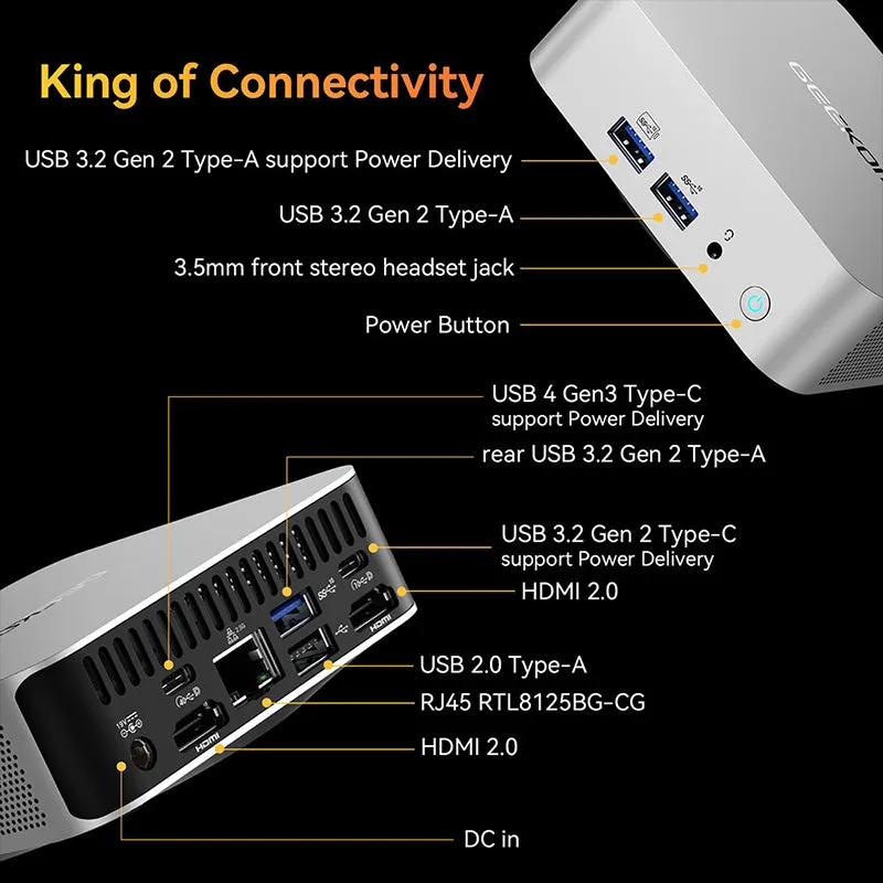 GEEKOM A8 Gaming Mini PC AMD Ryzen 7