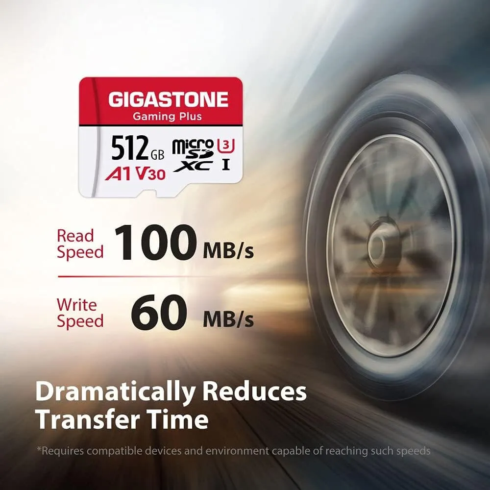 Gigastone 512GB MicroSDXC Memory Card with Adapter  (Refurbished)