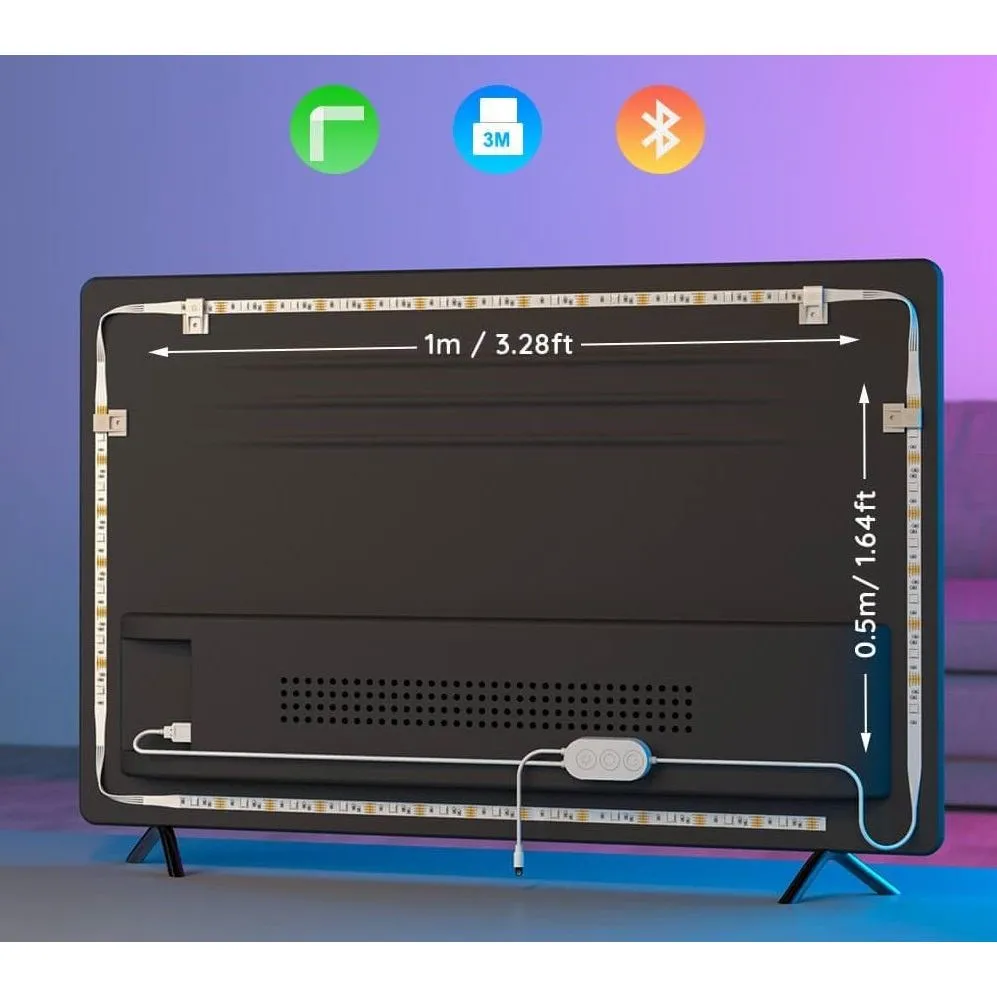 Govee RGB Bluetooth LED Backlight for 46-60" TVs | H61790A1-OF-UK