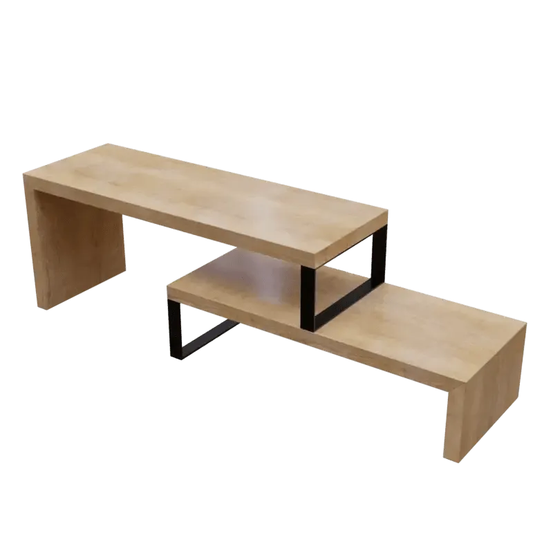 Hailey TV Unit With Storage Space in Large Size in Wooden Texture