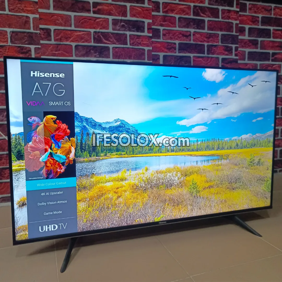 Hisense 50 inch 50A7G VIDAA Smart 4K UHD LED Frameless TV (Built-in Bluetooth, WiFi, Miracast) - Foreign Used