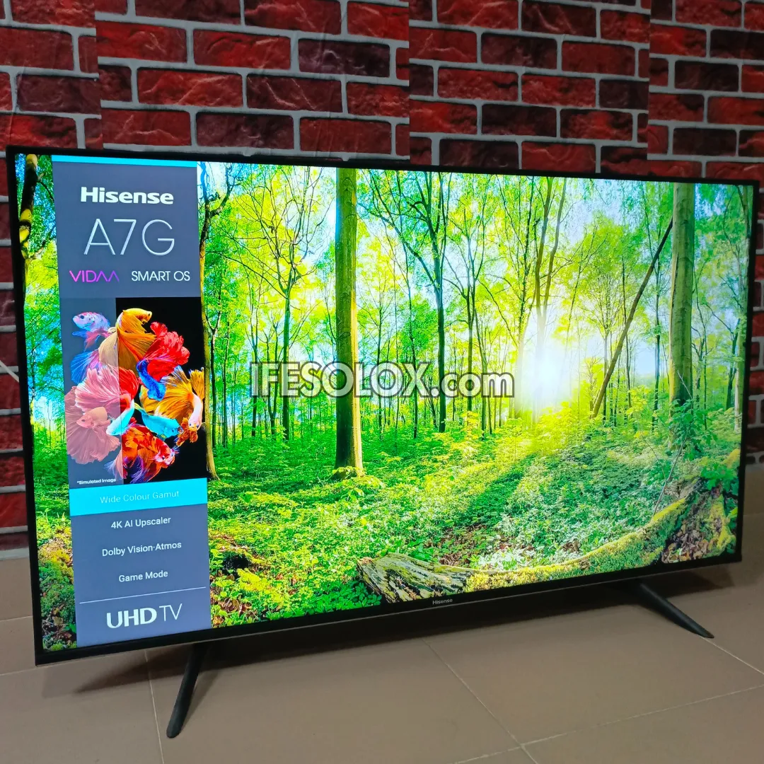 Hisense 50 inch 50A7G VIDAA Smart 4K UHD LED Frameless TV (Built-in Bluetooth, WiFi, Miracast) - Foreign Used