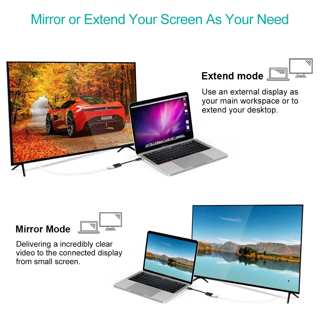 HUB-H04 Choetech USB 3.1 Type-C to HDMI Adapter 4K@60Hz Thunderbolt 3 USB-C HDMI