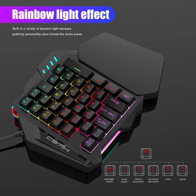 HXSJ P8 V100 J900 Keyboard Mouse Converter   One-handed Keyboard   Programming Gaming Mouse Set