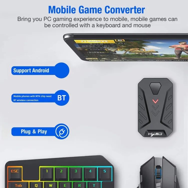 HXSJ P8 V100 J900 Keyboard Mouse Converter   One-handed Keyboard   Programming Gaming Mouse Set