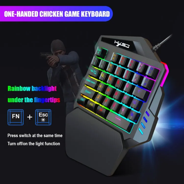 HXSJ P8 V100 J900 Keyboard Mouse Converter   One-handed Keyboard   Programming Gaming Mouse Set