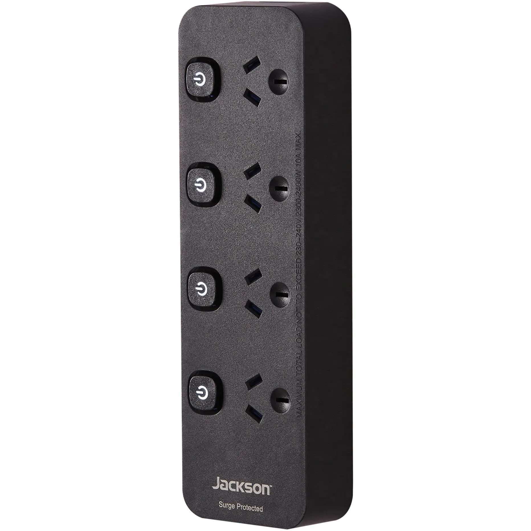Jackson Surge Protected Board w/ 4 x Individual Switch Power Socket Outlets