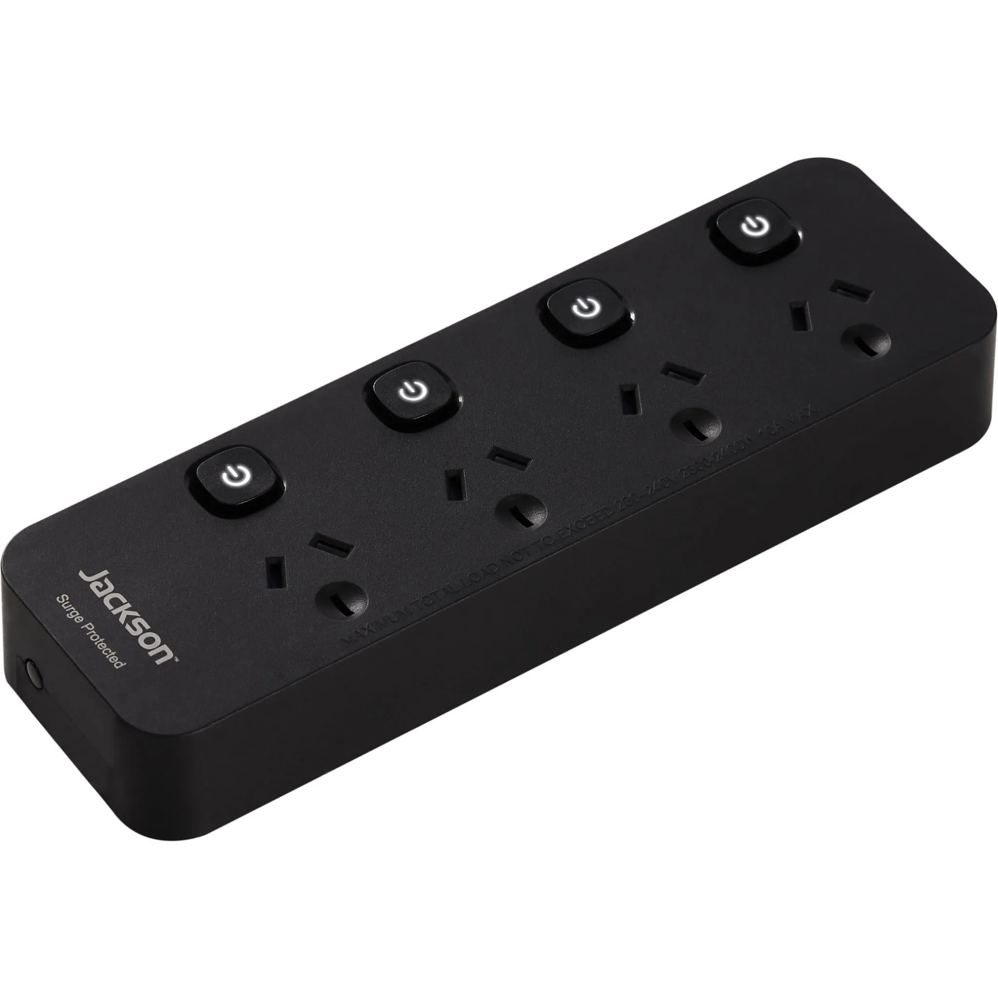 Jackson Surge Protected Board w/ 4 x Individual Switch Power Socket Outlets