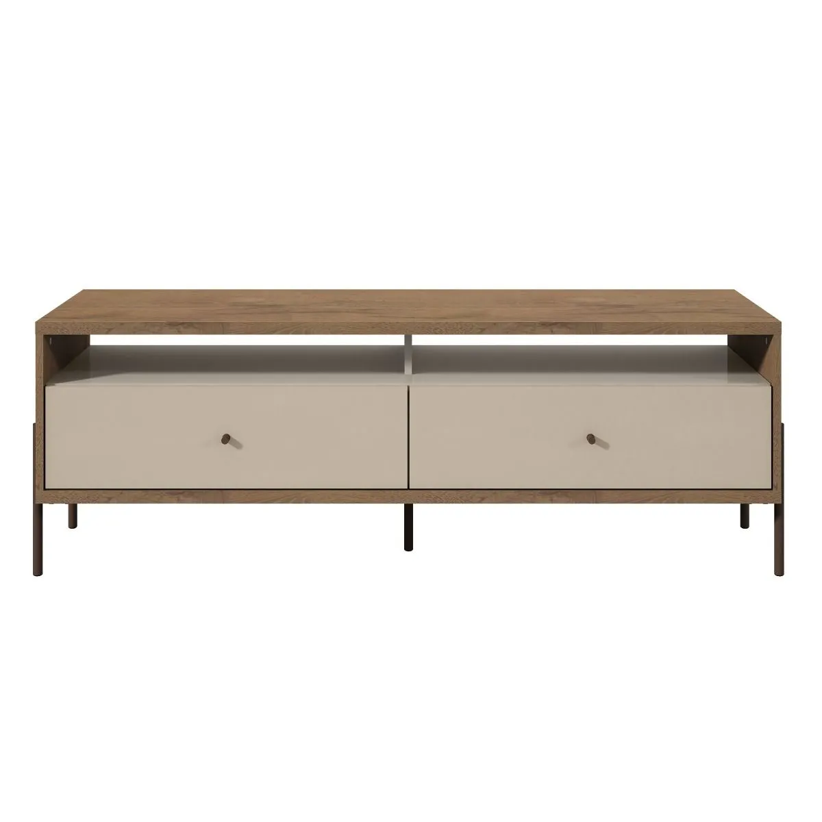 Joy 59" TV Stand with 2 Full Extension Drawers in Off White