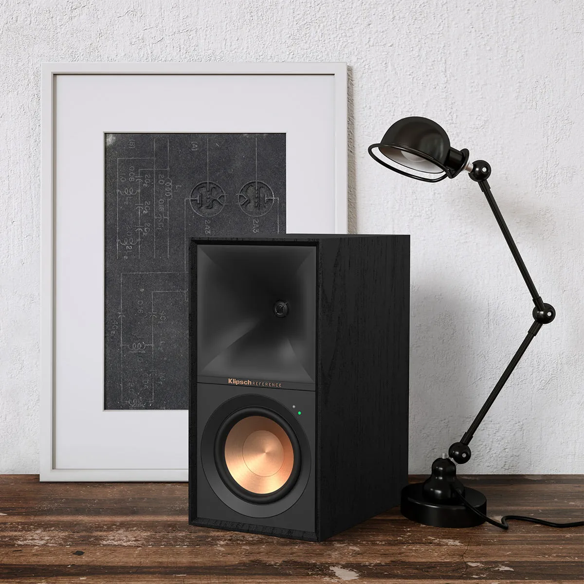 Klipsch R-50PM Powered Bookshelf Speakers with 5.25" Woofers - Pair
