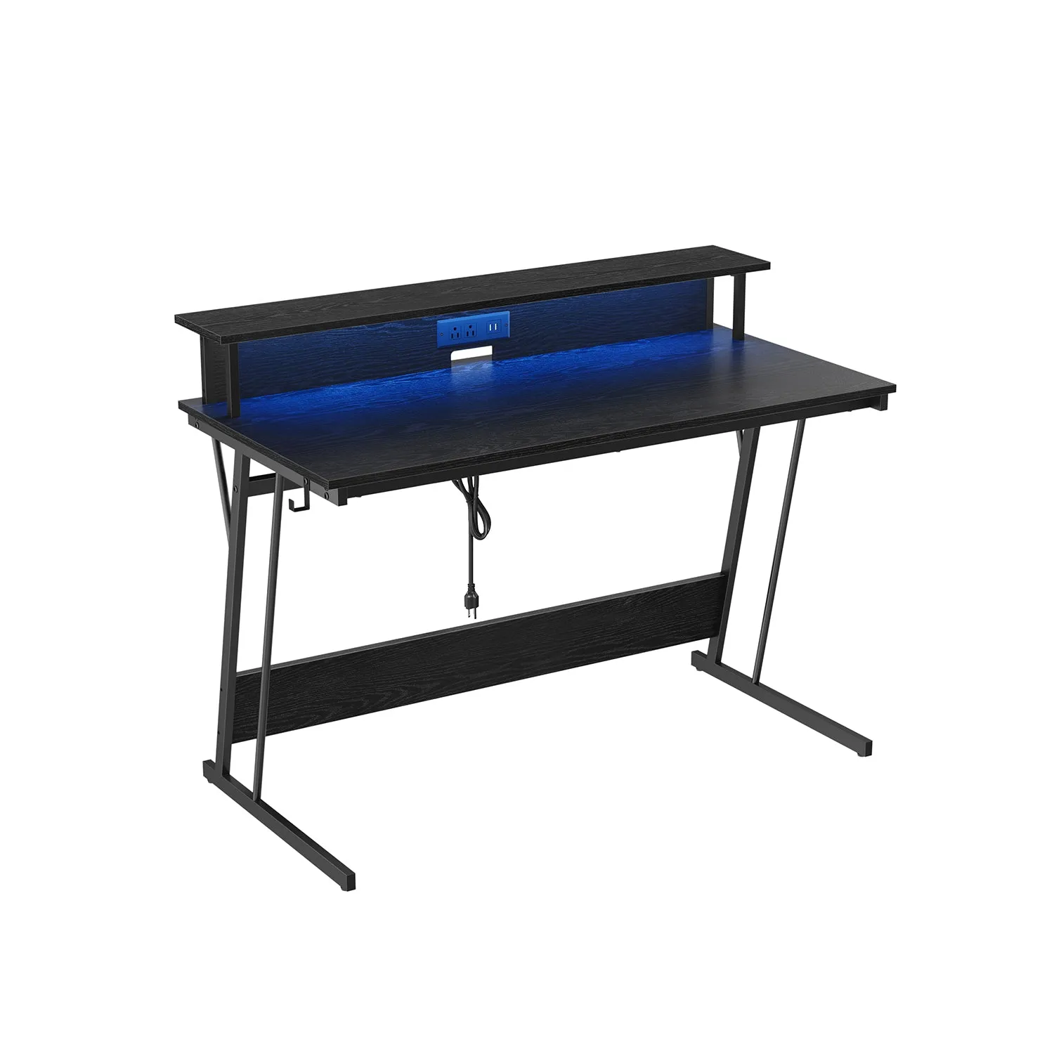 LED Gaming Desk with Monitor Stand