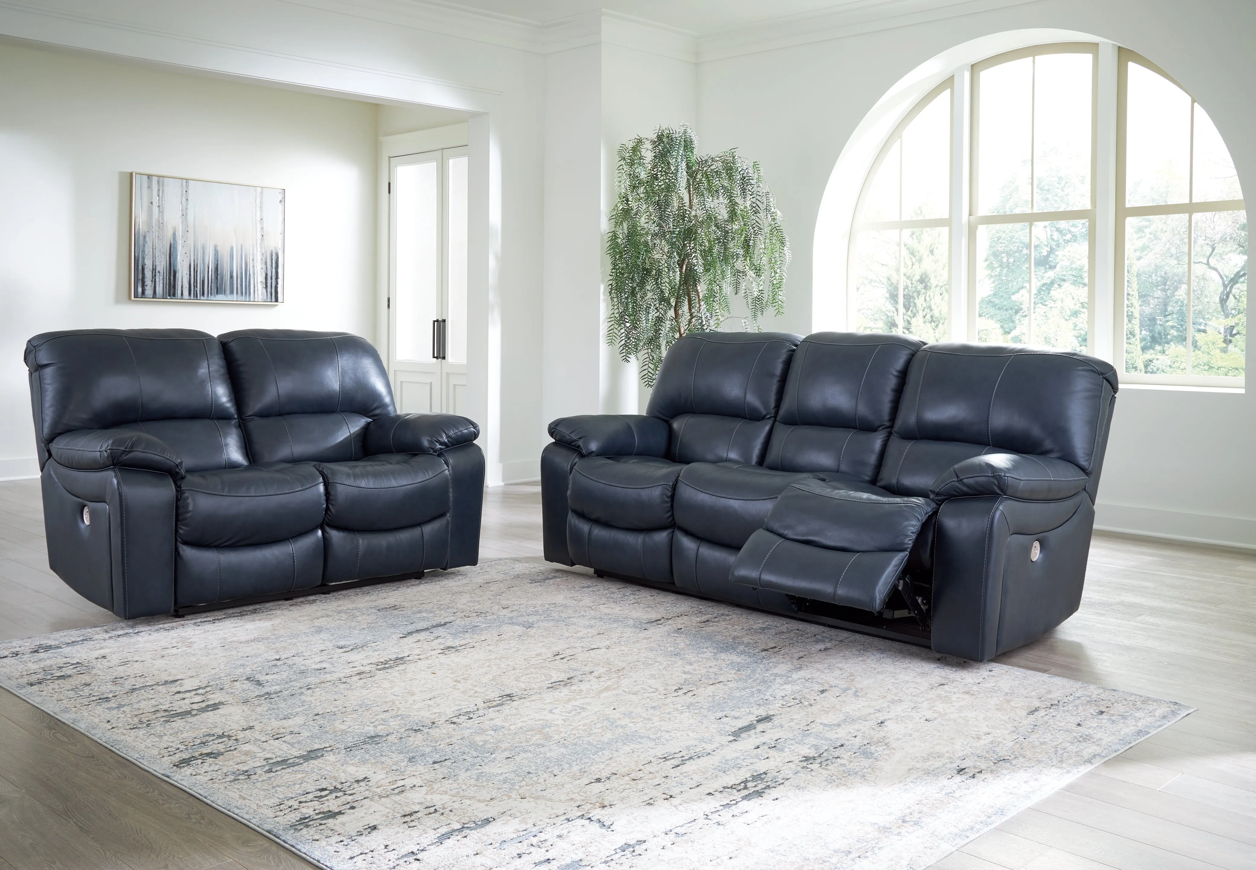 Leesworth Sofa and Loveseat in Ocean