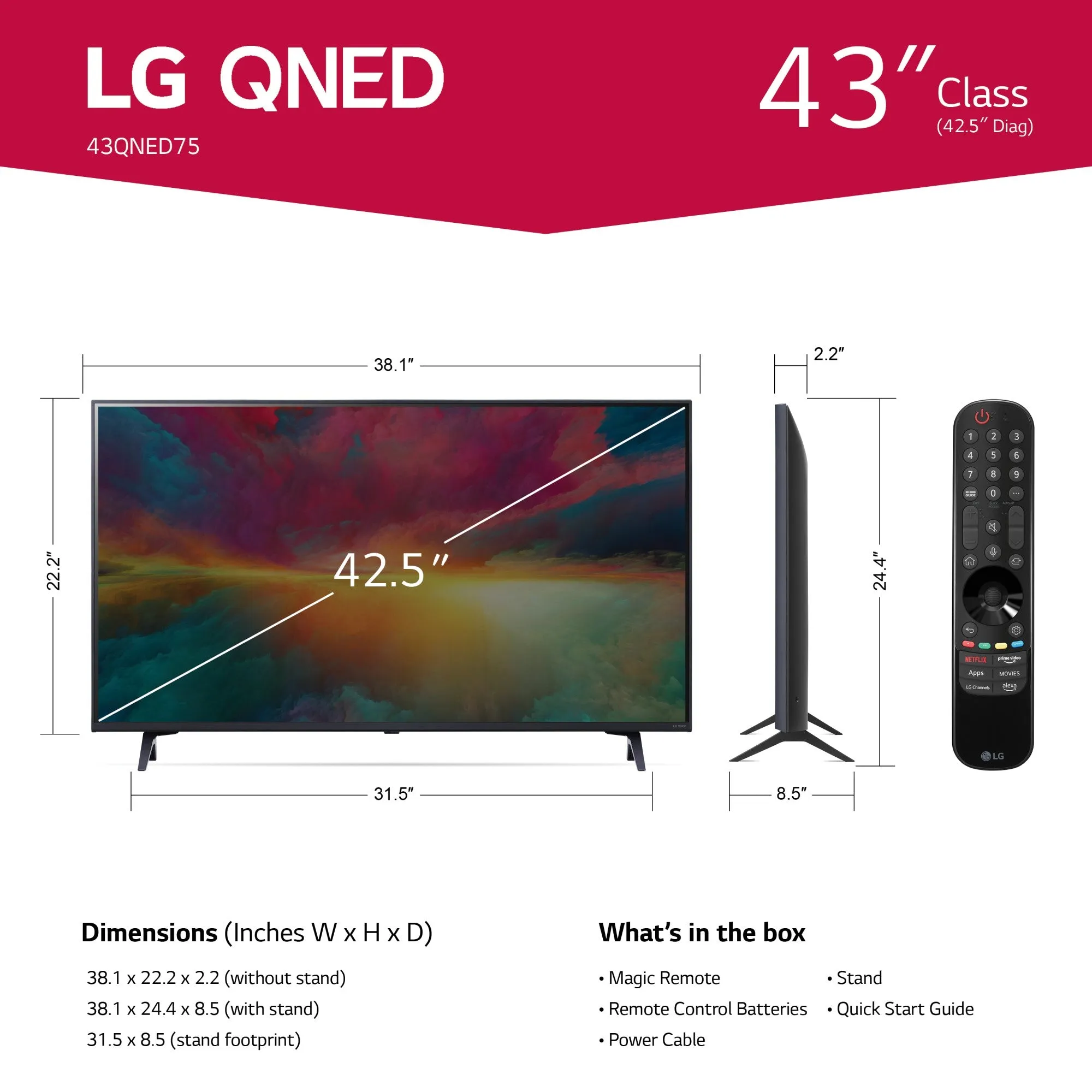 LG 43" NanoCell 4K UHD TV