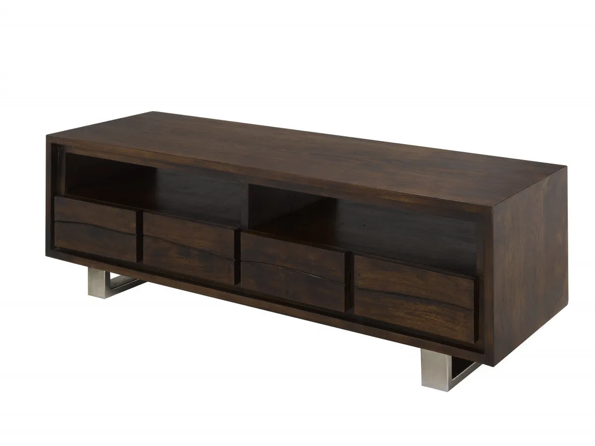 Live Edge Acacia Wood Storage TV Stand- Model #5615