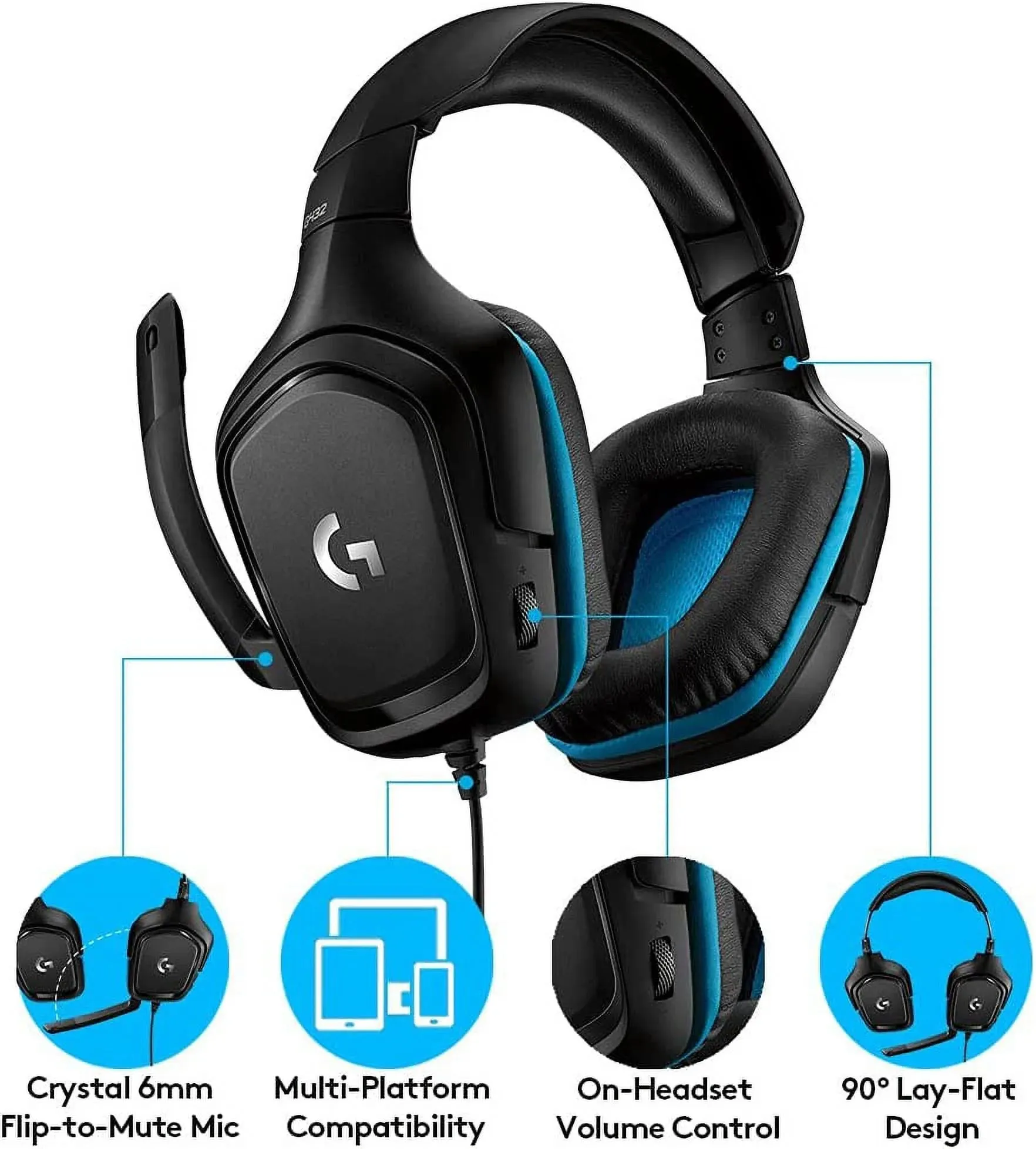 Logitech G432 Gaming Headset - Model Number: 981-000769