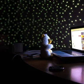 Luminous Cosmic Circle Wall Decals Set - Starry Sky Wall Art Stickers