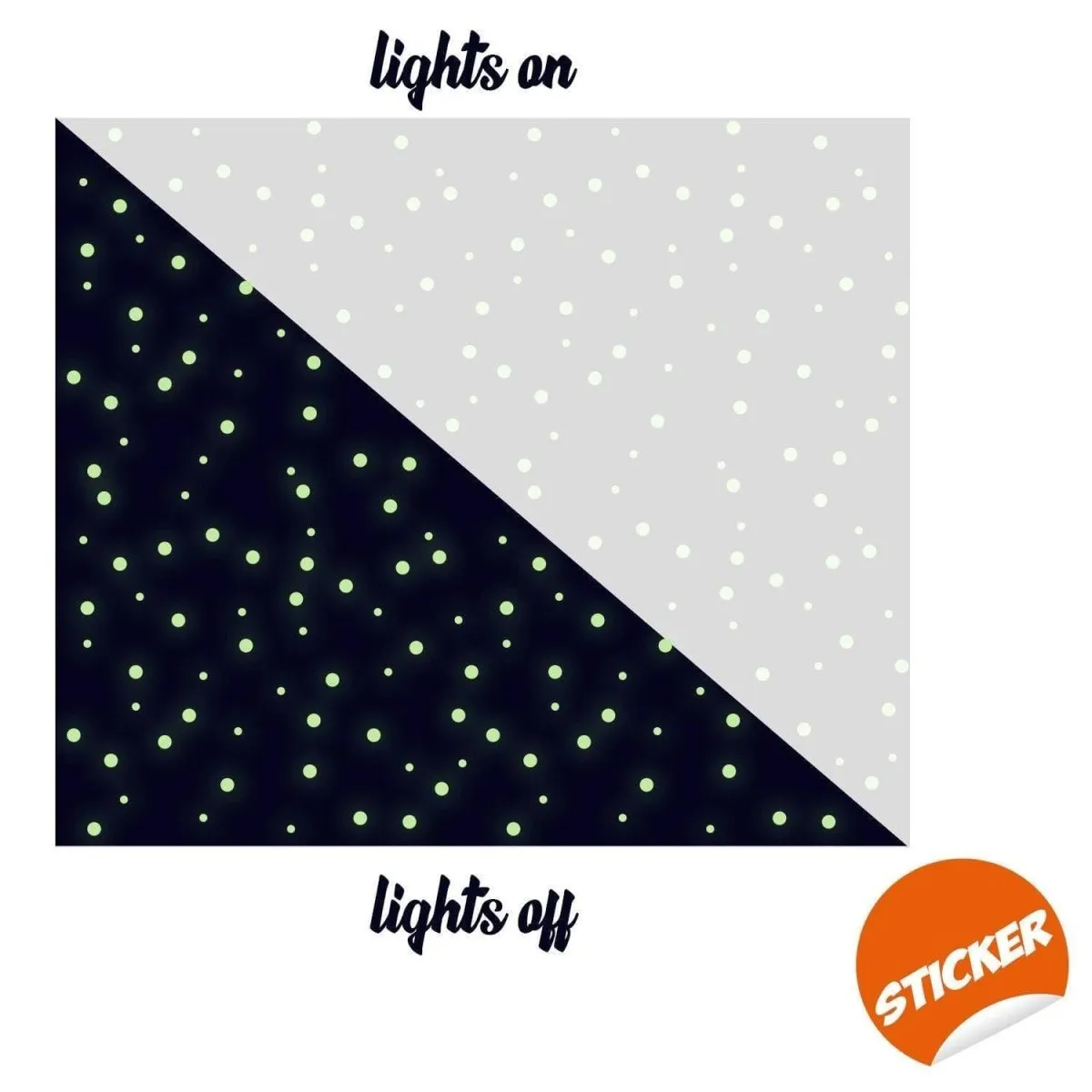 Luminous Cosmic Circle Wall Decals Set - Starry Sky Wall Art Stickers