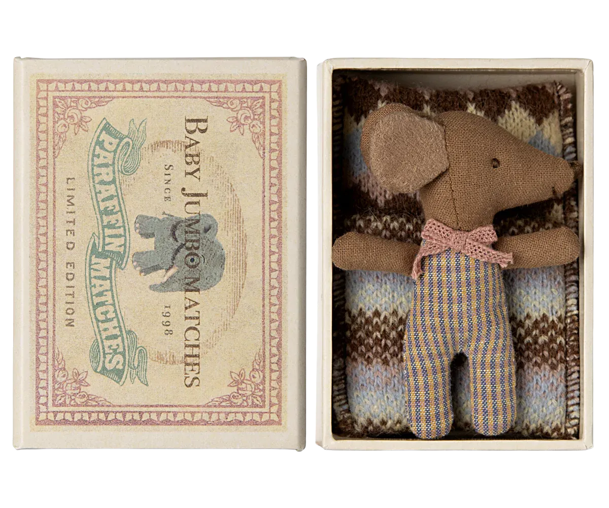 Maileg | Sleepy Wakey Baby Mouse in Rose