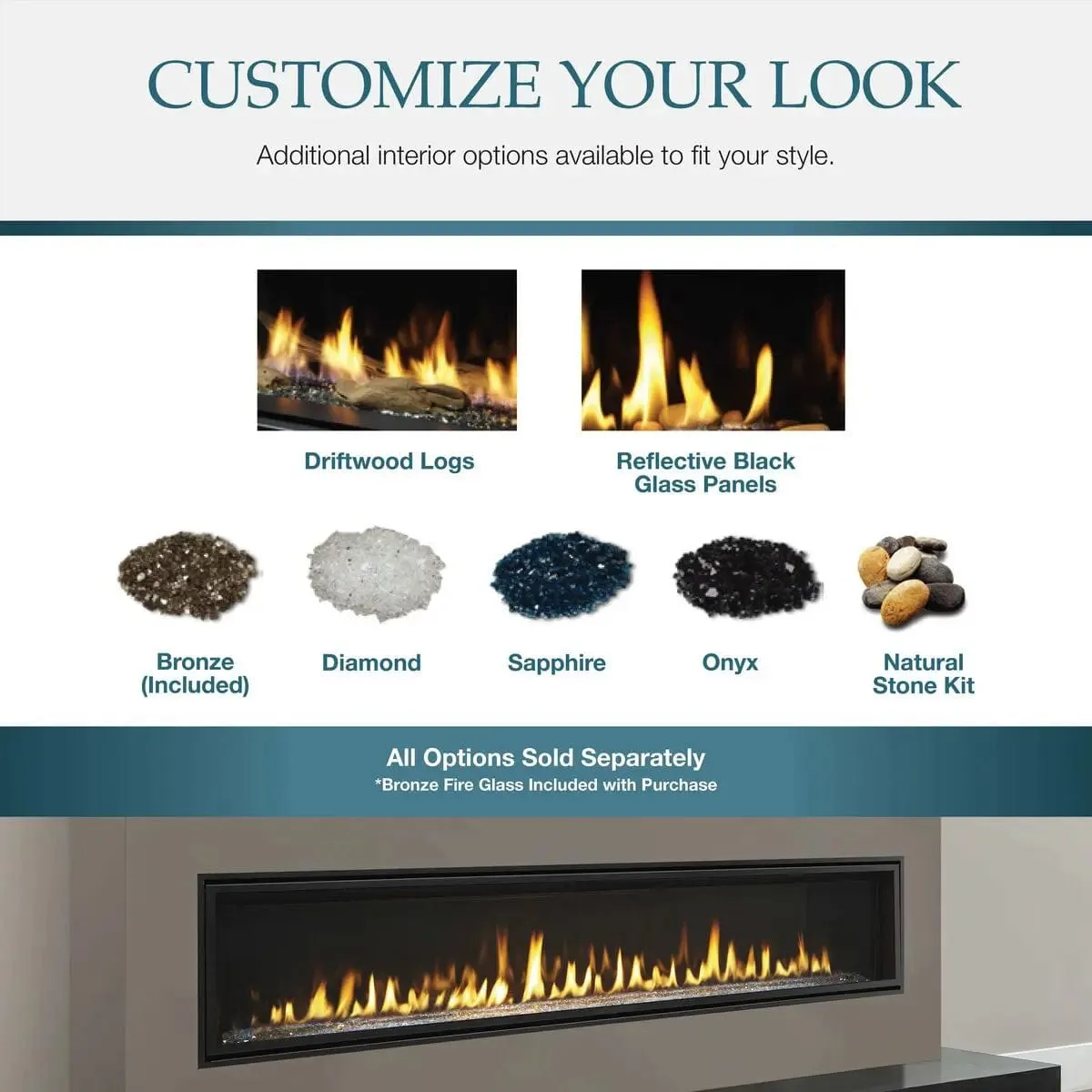 Majestic Echelon II See-Through 36" Direct Vent Gas Fireplace ECHEL36STIN-C