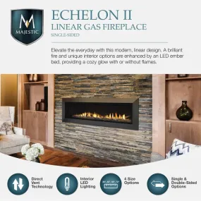 Majestic Echelon II See-Through 48" Direct Vent Gas Fireplace ECHEL48STIN-C