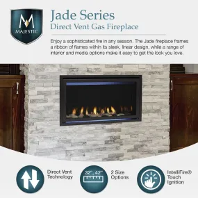 Majestic Jade 32" Direct Vent Natural Gas Fireplace JADE32IN-B
