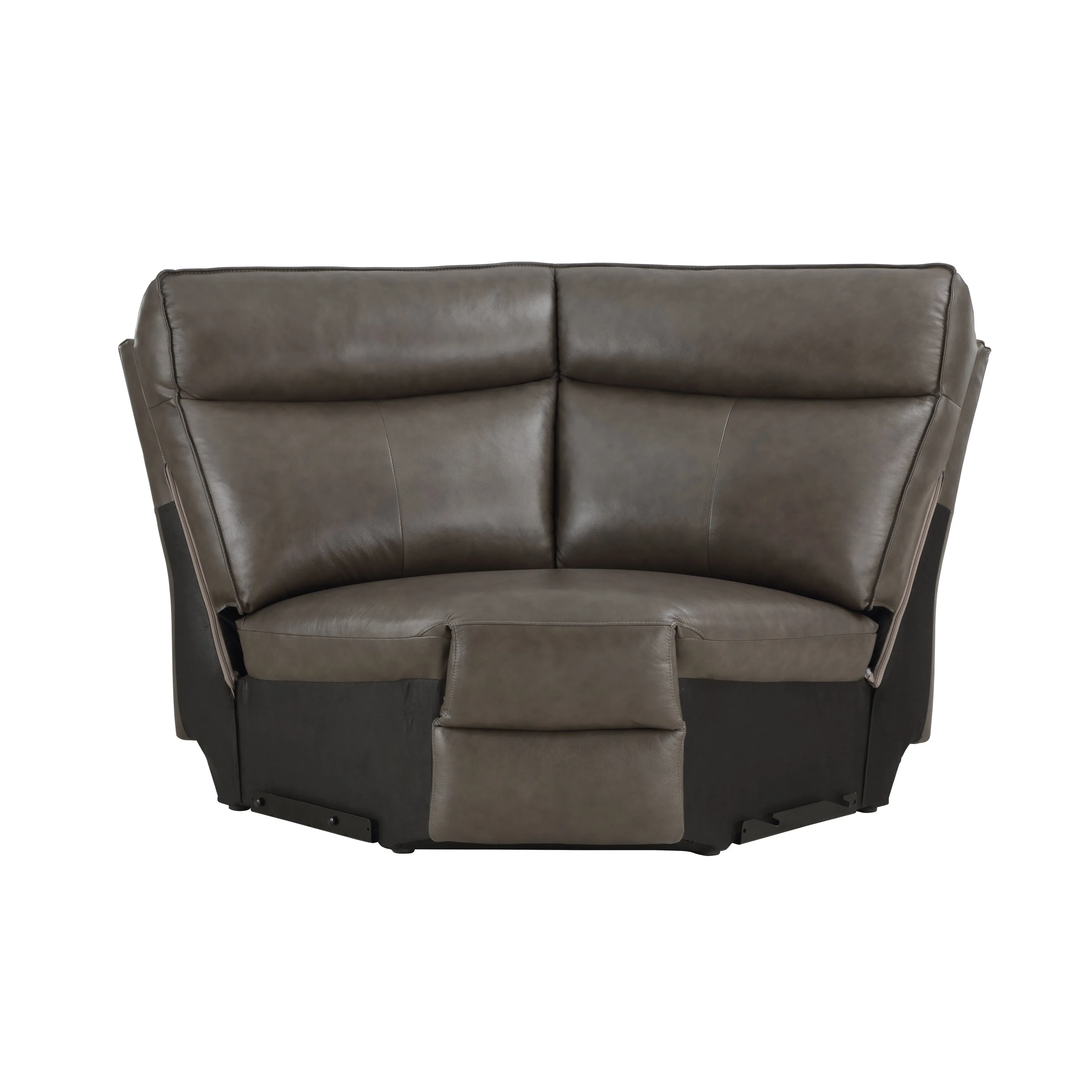 Maroni Dark Brown Leather 6-Piece Modular Power Reclining Sectional