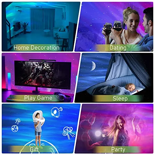 MERTTURM Plastic Star Projector, 3 In 1 Led Galaxy Projector With Bluetooth Speaker, 6 White Noise For Sleeping, Ideal For Children'S Night Light, Room Decoration, Festival Gift