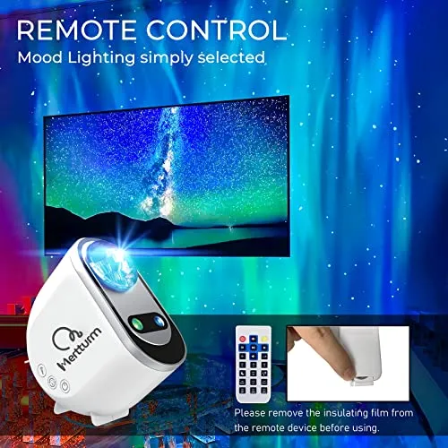 MERTTURM Plastic Star Projector, 3 In 1 Led Galaxy Projector With Bluetooth Speaker, 6 White Noise For Sleeping, Ideal For Children'S Night Light, Room Decoration, Festival Gift