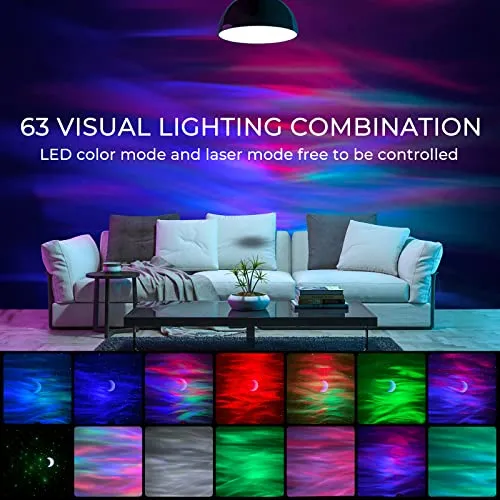 MERTTURM Plastic Star Projector, 3 In 1 Led Galaxy Projector With Bluetooth Speaker, 6 White Noise For Sleeping, Ideal For Children'S Night Light, Room Decoration, Festival Gift